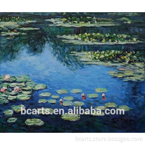 Monet's flower painting home decor famous professional wall art oil painting water lily